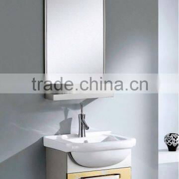 Mirror chinese flower pattern luxury yellow showerroom furniture