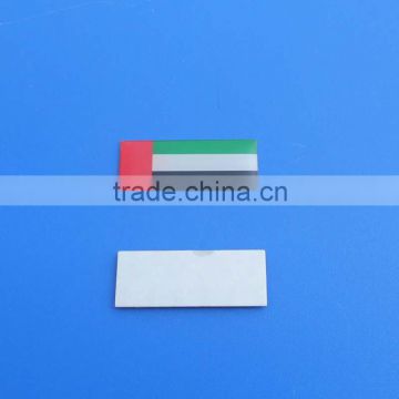 metal plate sticker uae national flag metal sticker with 3M adhesive sticker