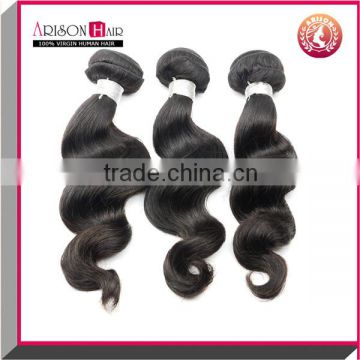 2016 Loose Wave 7a Grade Brazilian Human Hair Extension 100% Virgin Wavy Hair Bundle