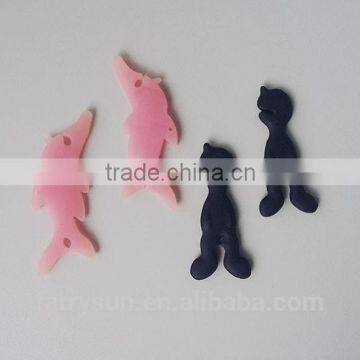 Customized Shape and Logo Soft Silicone Rubber Earphone Cord Cable Winder photo-5