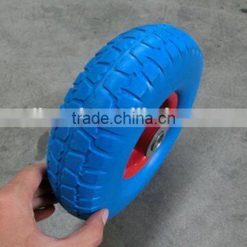 3.00-4 pu foam wheel 10" flat free wheel 3.00-4 260x85