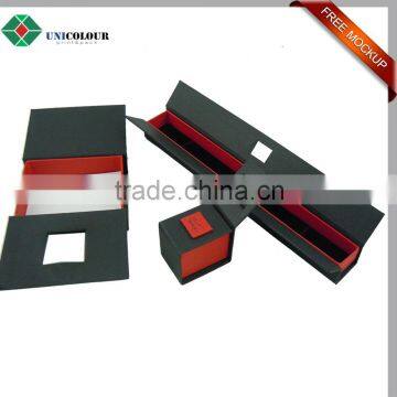 Fancy paper magnetic jewelry box in 3 pieces for necklace , ring , bracelet