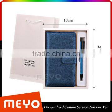 Portable clicking pen ballpoint writing pad memo notebook