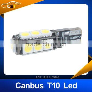 2015 new product ba9s canbus 5050smd 13led t10 ba9s led Car Smd Light ba9s 13smd Bulb No Obc Error Clearance Lights