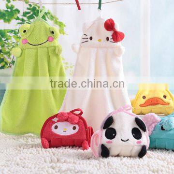 100% Microfiber Animal Head Child Hand Towel