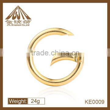 Fashion high quality metal spring ring gold