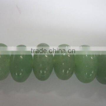 Natural green aventurine roundel bead mineral gemstone for jewelry making