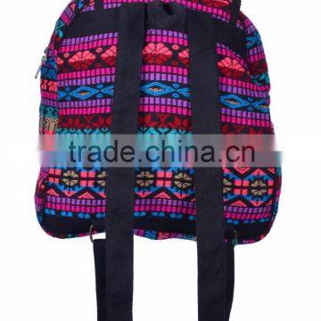 Jacquard Acrylic Fabric Backpack Bag