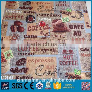 New coffee Design pattern roll out anti-slip plastic ground mat