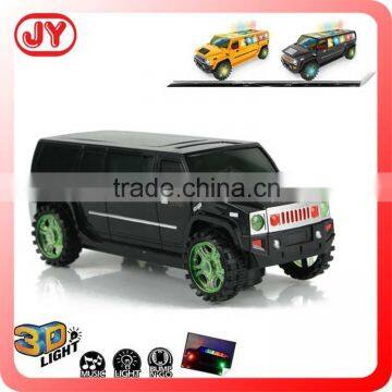 Funny musical battery operated toy car with flashing light