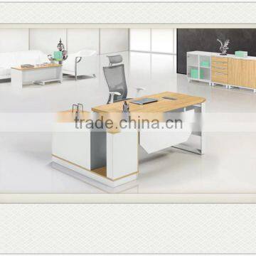 White stainless steel office desk