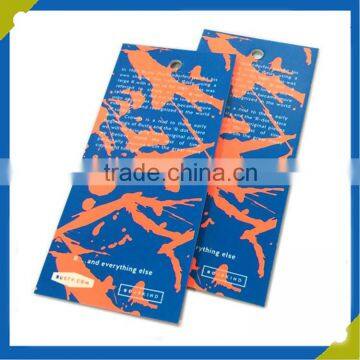 2016 fashion hang tag factory cmyk printing garment hang tag manufacturer