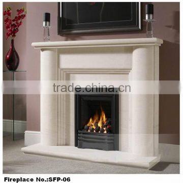 Carved Stone Artificial Marble Fireplace Surround