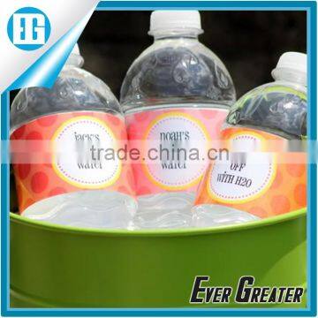 Bottled water label design, custom printing labels stickers