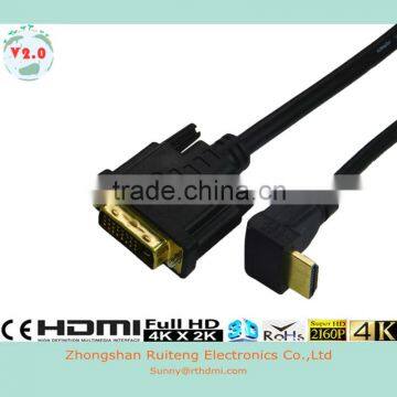 90 degree HDMI to 24+1DVI cable with Ethernet support 3D