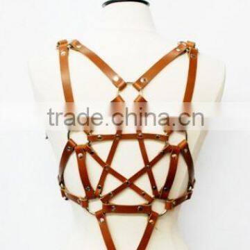 Pentagram Leather Harness at 'Ayaan Products' AP-4508