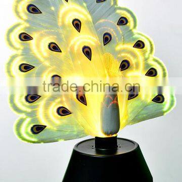 fashion fiber optic peacock with led