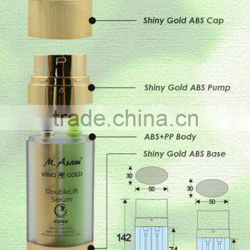 20ml 30ml Plastic Cosmetic Dual Tube Airless Bottle V Shaped Bottle photo-2