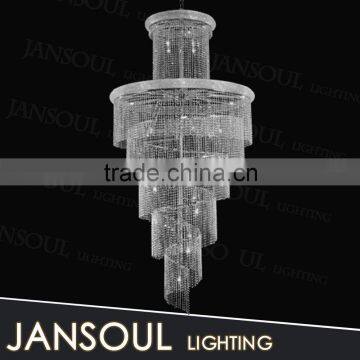 wholesale alibaba chinese antique lighting products new arriving conical spiral top k9 crystal chain pendant chandelier