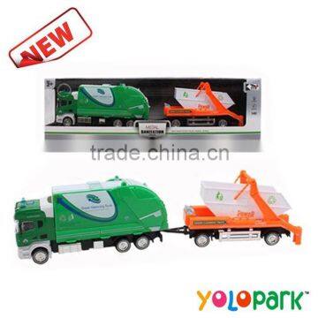 Alloy 1:42 scale model garbage truck toy for sale