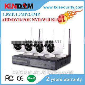 Kendom KD-WN4024MB-IP10 Wireless CCTV kits 4CH 720P WIFI Security IP 1.0MP Surveillance Camera of Outdoor NVR Kits