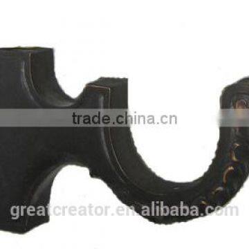 Decorative Distressed White Curtain Rod Wall Mount Bracket photo-3