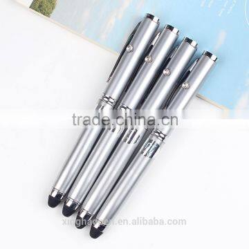 Metal led light ballpoint pen with stylus touch for phone promotional stylus pen with led light