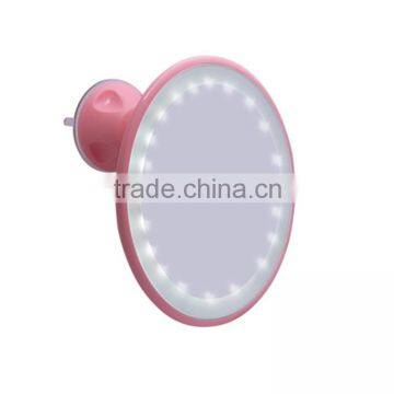 Wall mounting bathroom rotating anti fog led infinity mirror