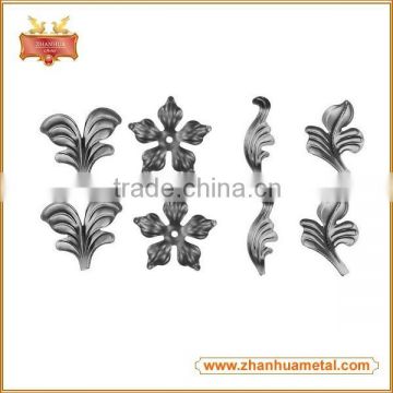 Wrought iron flowers and leaves/ornamental metal stamping leaves