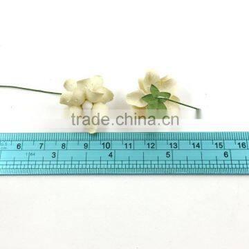 Cream, Small Handmade Mulberry Paper Flower, Wedding Party, Scrap-booking Crafts Pastel photo-3