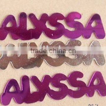 Boy and girls' name decoration table confetti