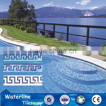 Decorative Ceramic Swimming Pool Blue Border Tile Waterline photo-5