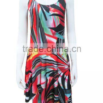 Ladies Casual Patterns Dress With Custom Design And Sublimation 3D Printing dress