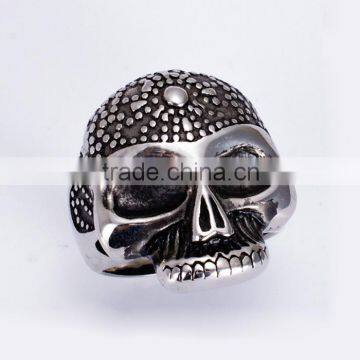 Punk skull shaped stainless steel ring unique antique silver finger ring                        
                                                                                Supplier's Choice