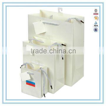 China Custom White Luxury Paper Bag & Brand Paper Bag Printing Logo With Handles photo-2