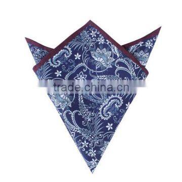 Classic print pure silk pocket square