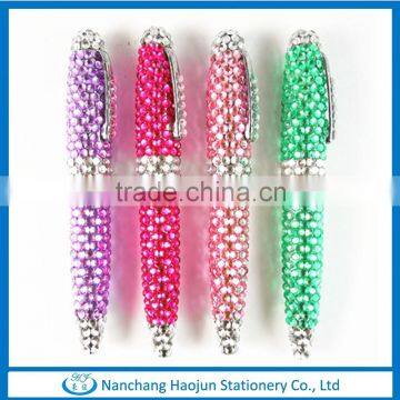 2015 New style cute ball pen metal mini crystal pen