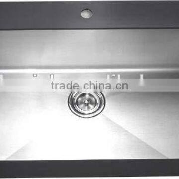 Single bowl glass sink for cabinet design