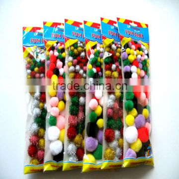 Party Decoration Craft Assorted Color Acrylic Pompoms