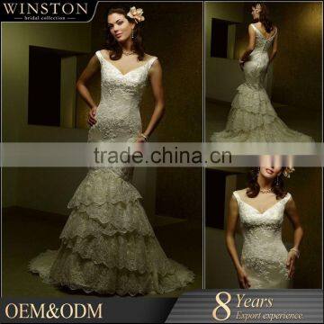 Hot Sale Factory Custom pearl colored wedding dresses