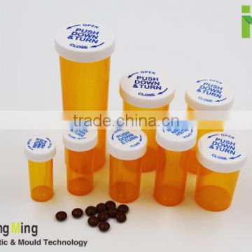 child resistant plastic amber pp bottle pill container