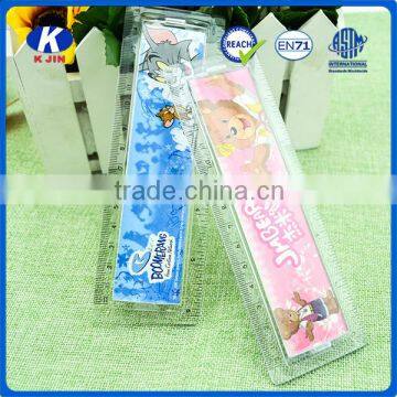 15cm plastic scale cartoon ruler with engineer design for kids