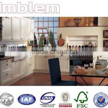 2016 classic white pvc menbrane kitchen cabinets