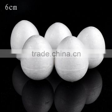 60mm white decorative styrofoam easter plastic eggs same big as real egg Children DIY fake polyfoam eggs