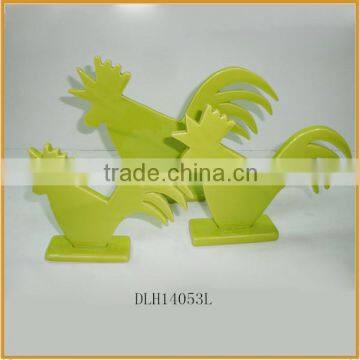 green ceramic easter cock ornament porcelain cock wholesale