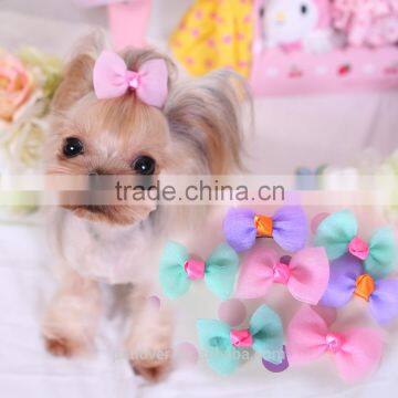 2016 Cute candy color tiny dog bows