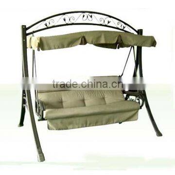 three seat steel garden swing chair with canopy furniture