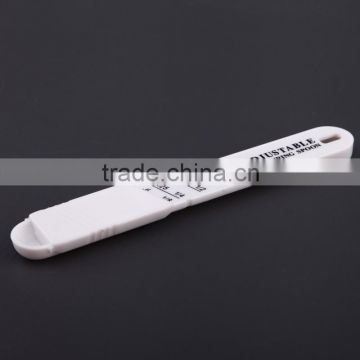 passed FDA or LFGB good quality plastic adjustable measuring spoon