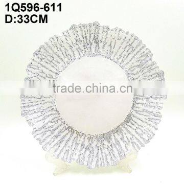 13 Inch Wholesale Charger Plates in Color Painted by Spinning in Cheap Price photo-2