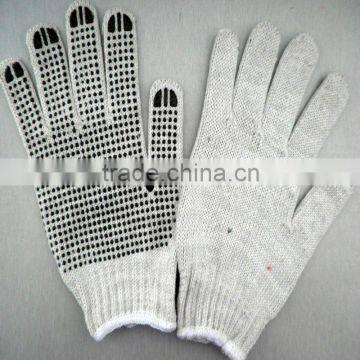 PVC dotted knitting gloves